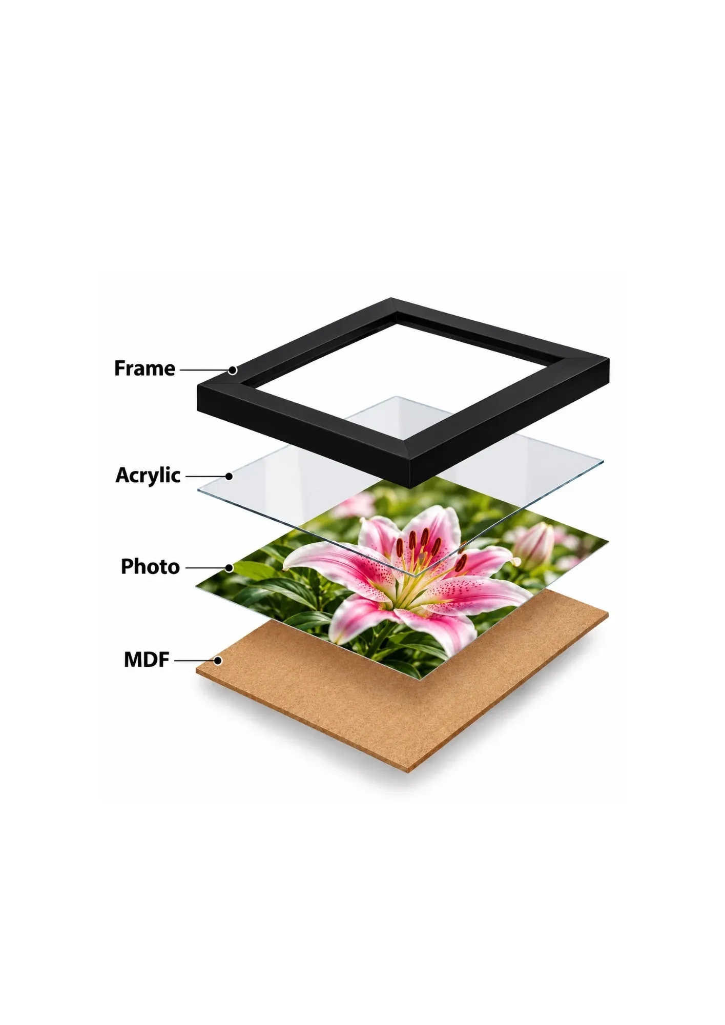 A4 Black Wooden Acrylic Photo Frames for Wall Decoration – Pack of 2 2