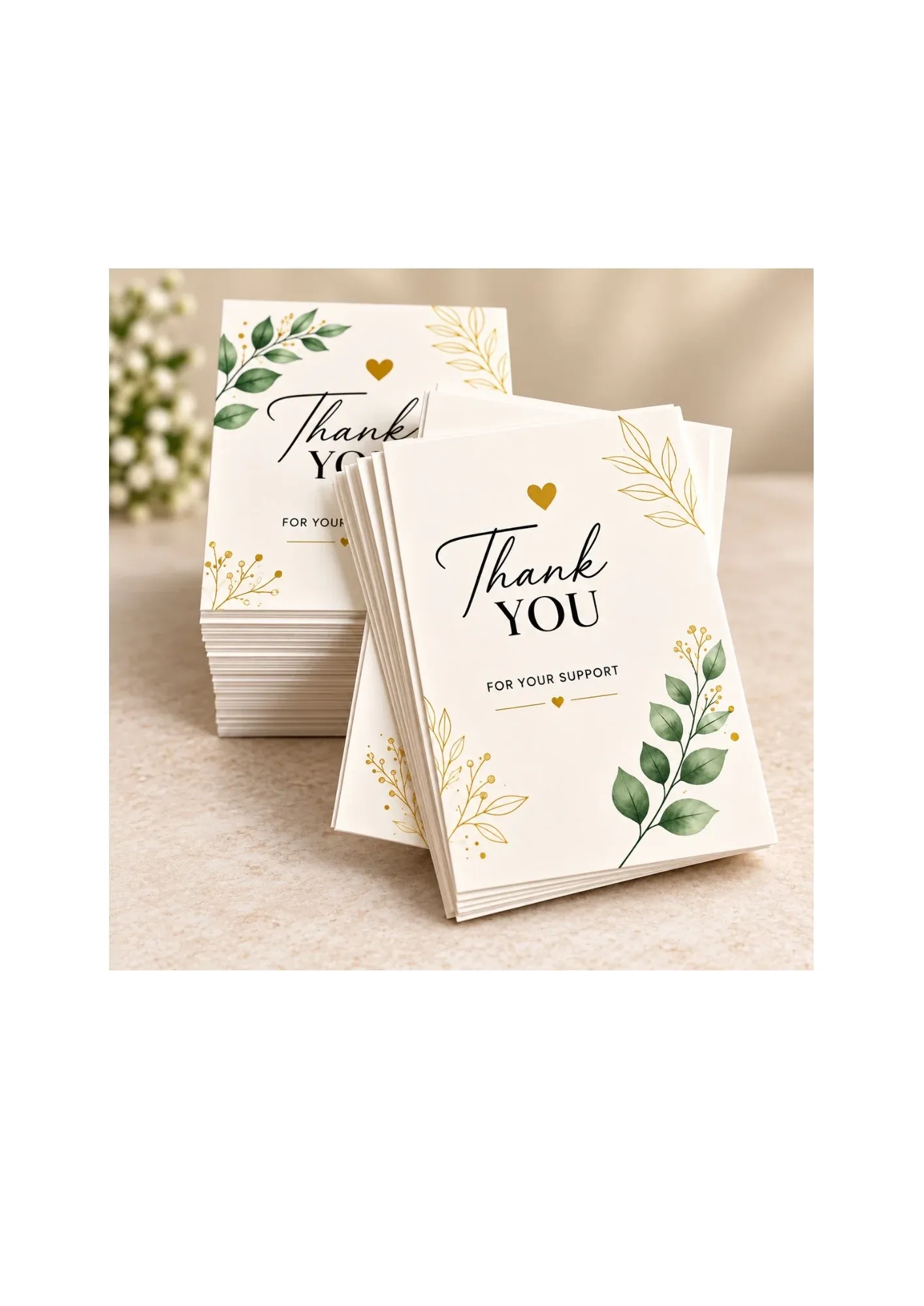 Premium Thank You Cards – Pack of 100 | 300 GSM Photographic Paper for Business Packaging, Gift Boxes & Online Orders 2