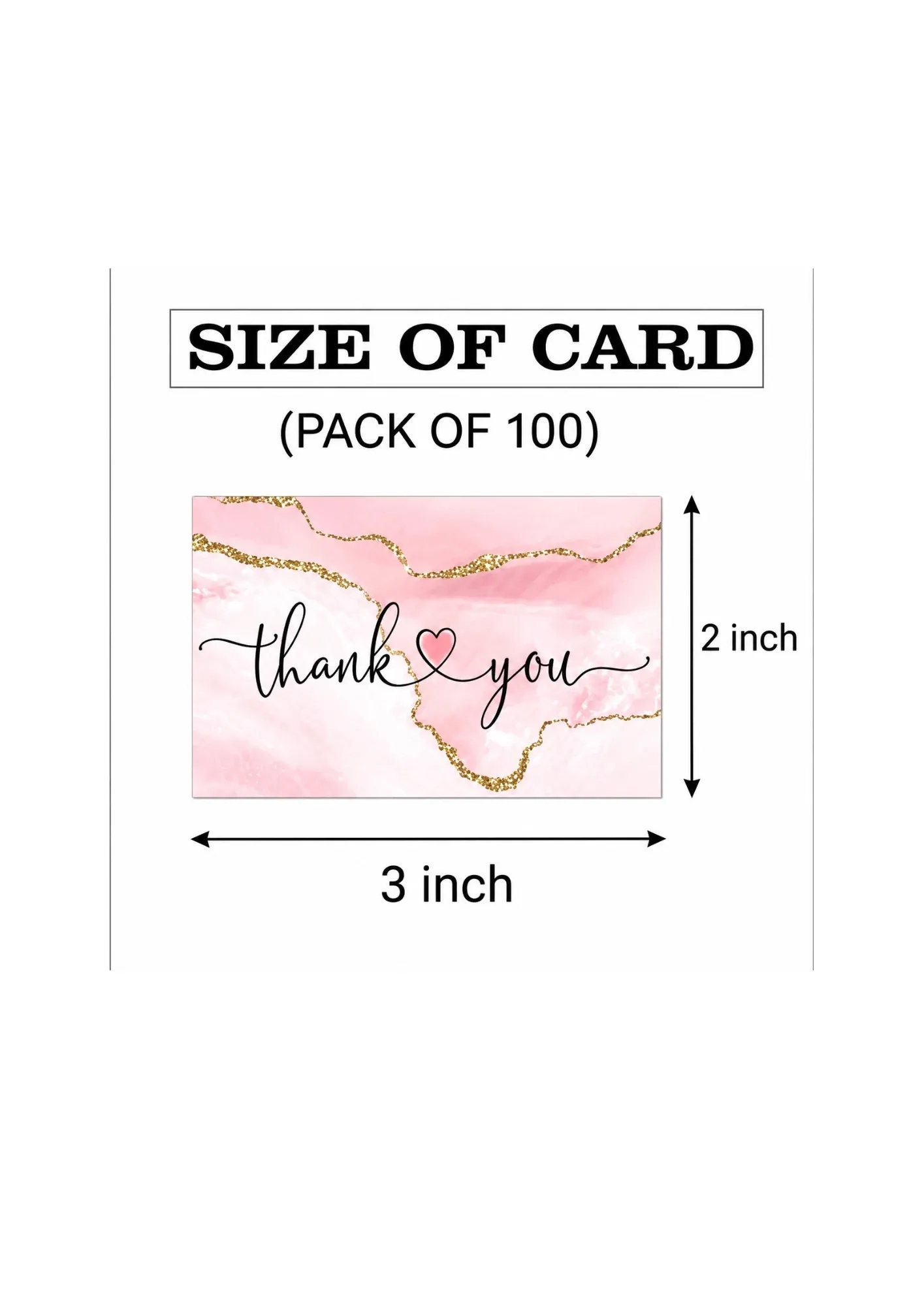 Premium Thank You Cards – Pack of 100 | 300 GSM Photographic Paper for Business Packaging, Gift Boxes & Online Orders 2