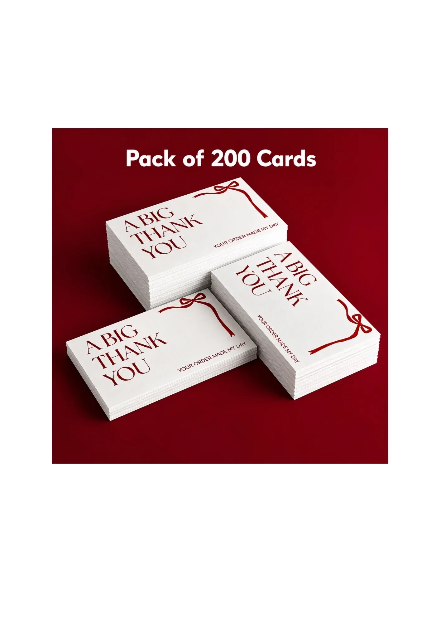 Premium Thank You Cards – Pack of 200 | 300 GSM Photographic Paper for Business Packaging, Gift Boxes & Online Orders 1