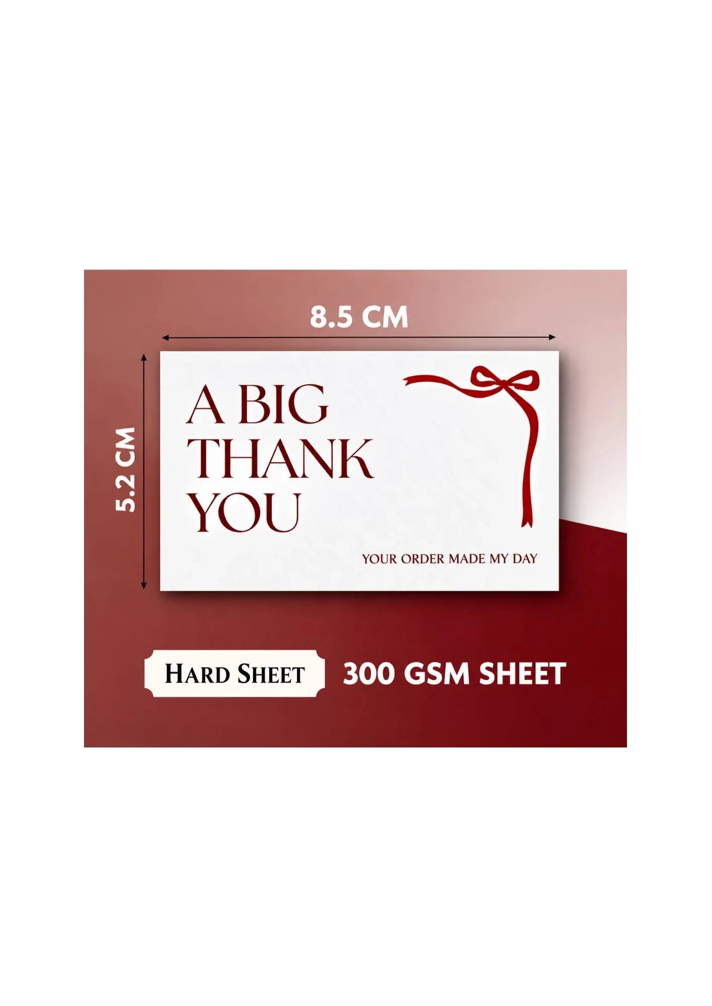 Premium Thank You Cards – Pack of 200 | 300 GSM Photographic Paper for Business Packaging, Gift Boxes & Online Orders 2