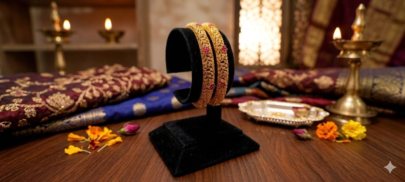 Floral  Filigree Antique Bangles 1