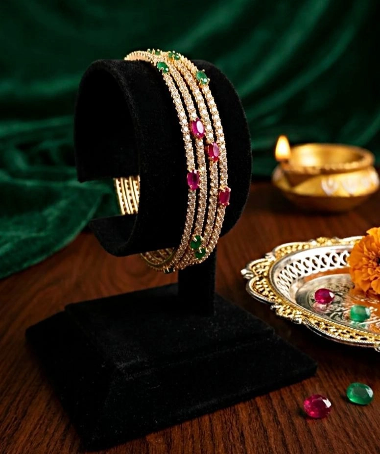 Ruby Emerald Stack Bangles