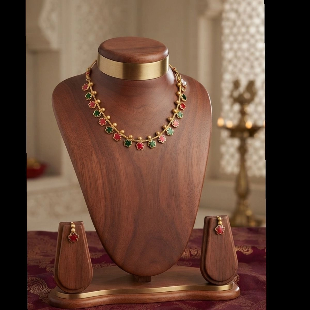 Multi coloured Floral Necklace