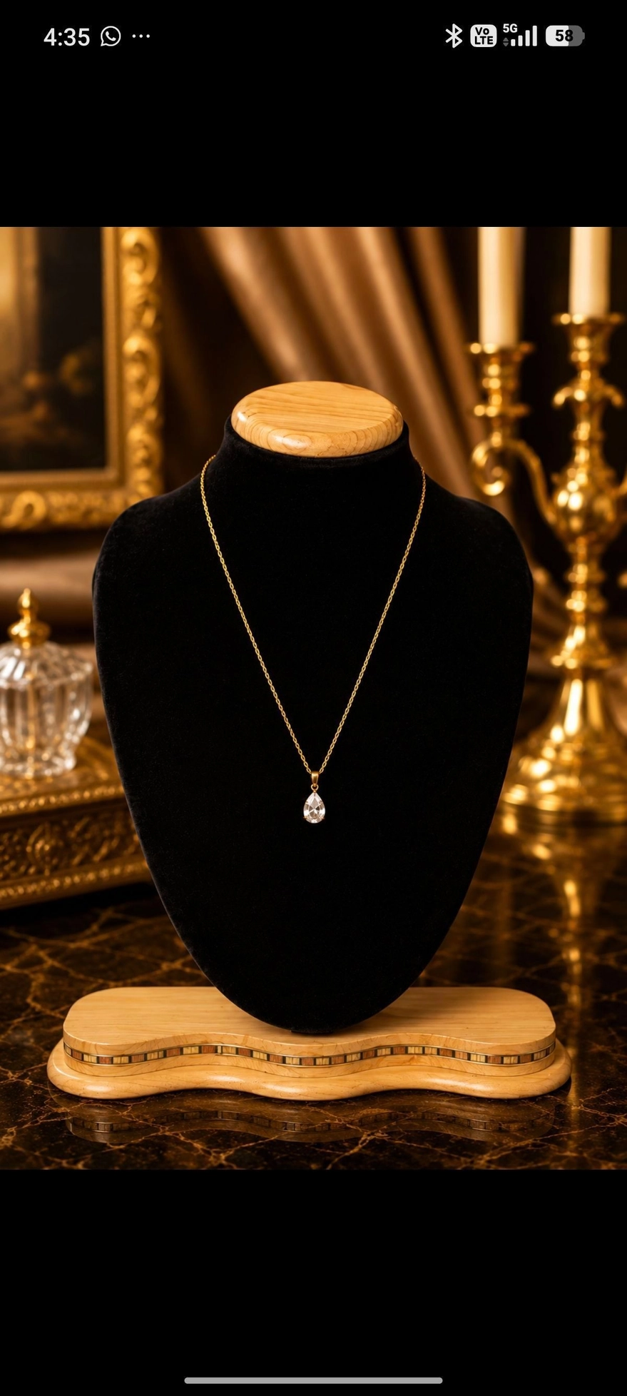 Anti Turnish White Stone pendant 1