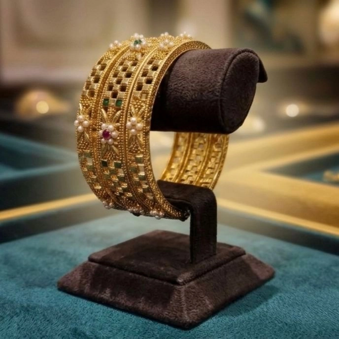 Antique Ruby Pearl Bangles 1