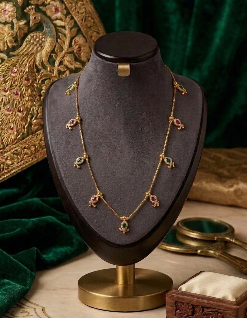 Multi Gemstone Dangles Necklace