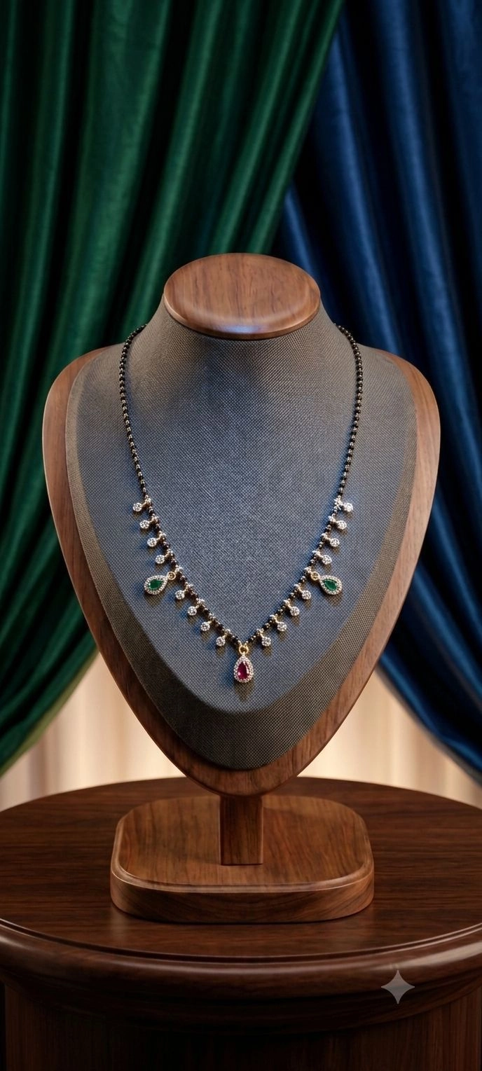 Ruby Emerald Gemstone Mangalya Sootra