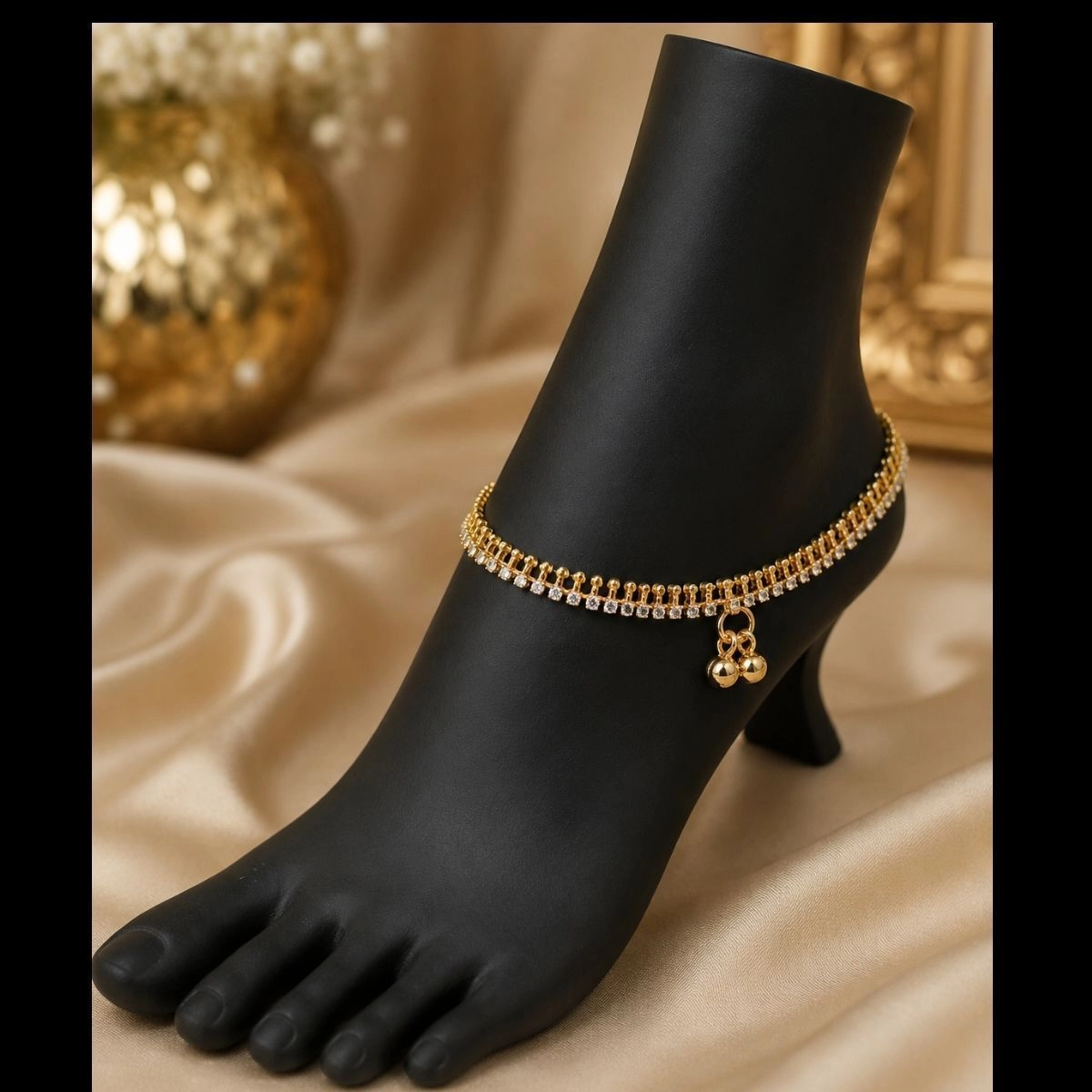 White Stone Anklet