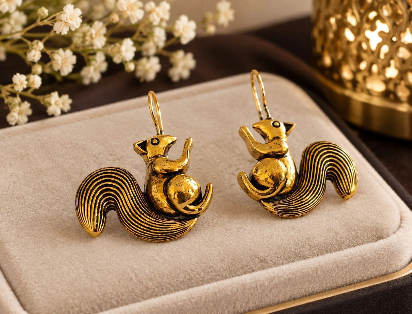Vintage Squirrel Earrings