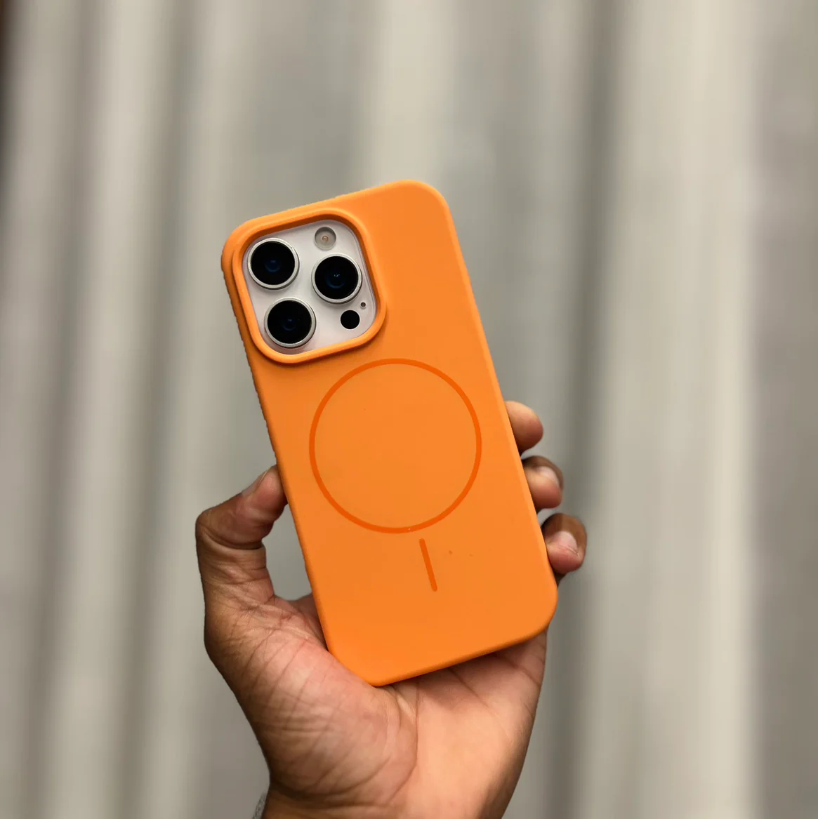 Magsafe Silicone Case Orange Colour