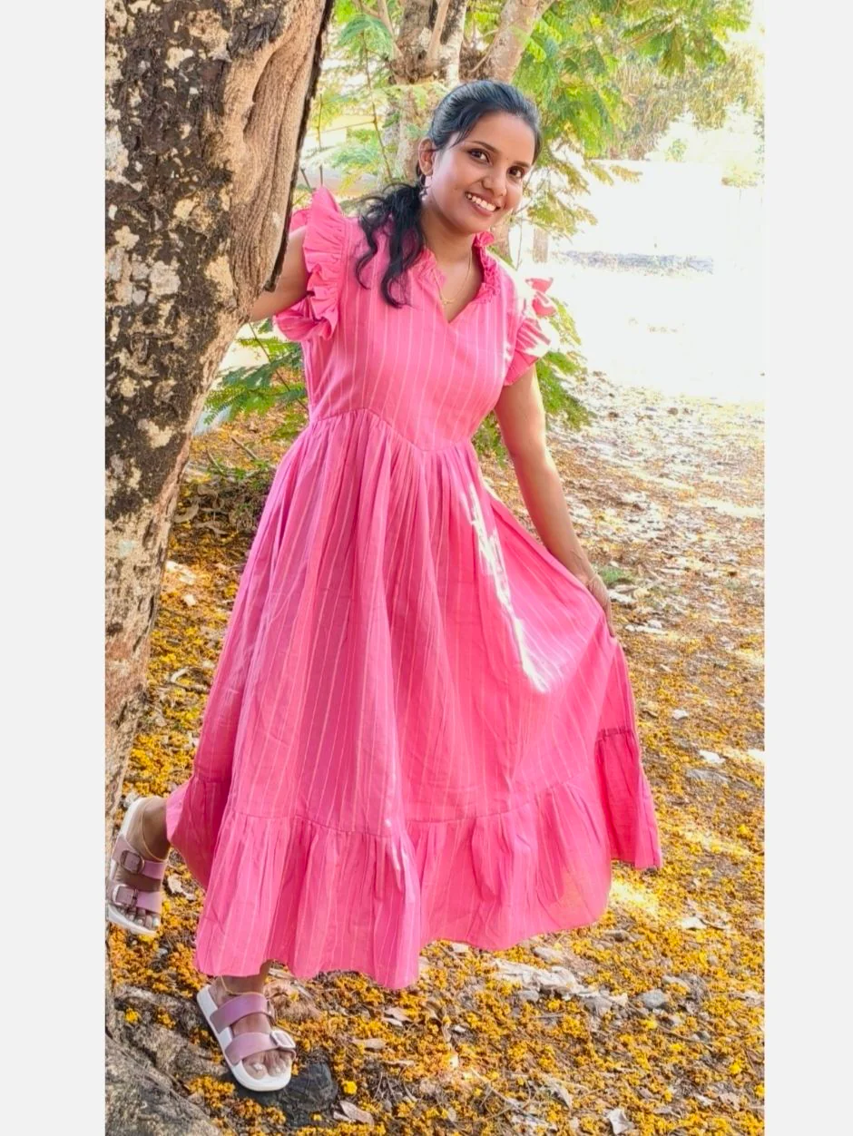 Peach Rose: Aline Frock Kurti(DT013)