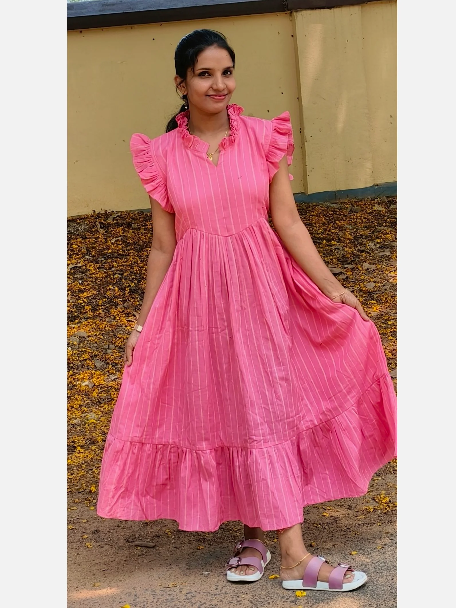 Peach Rose: Aline Frock Kurti(DT013)