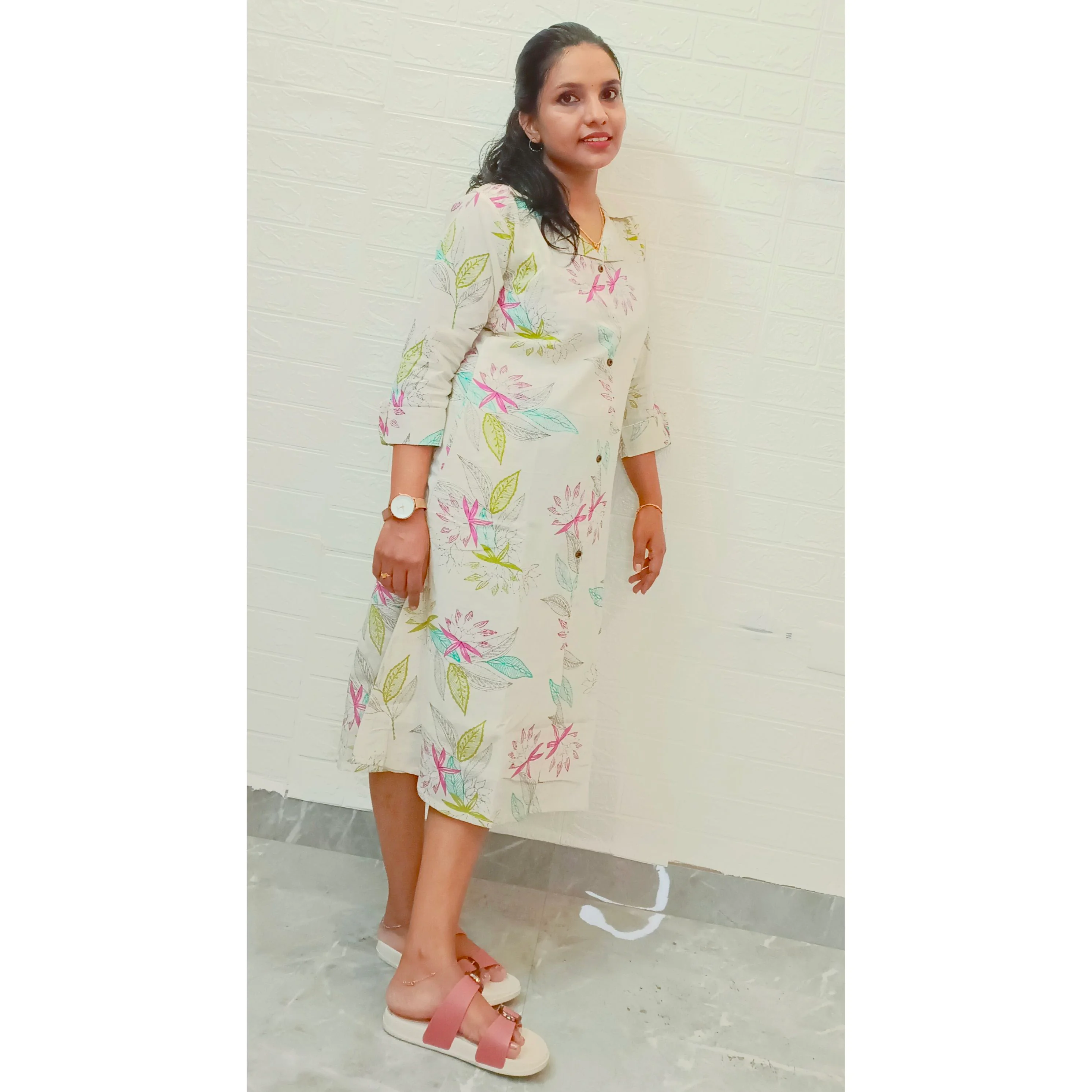 Khadi Queen: Khadi cotton Aline Top(DT002)