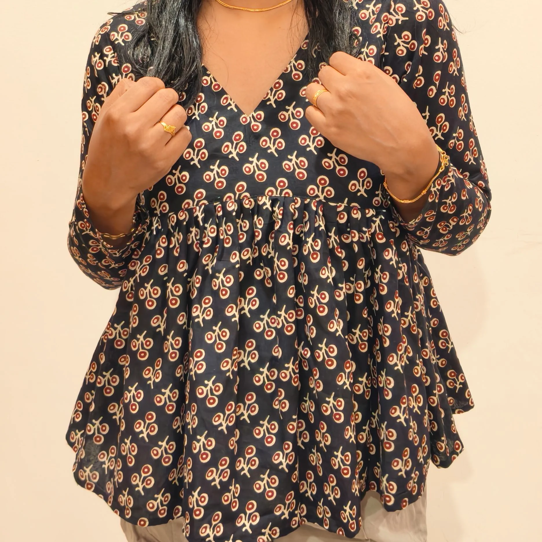 Cherry pick: Pure Cotton black crop top (DT017) 2