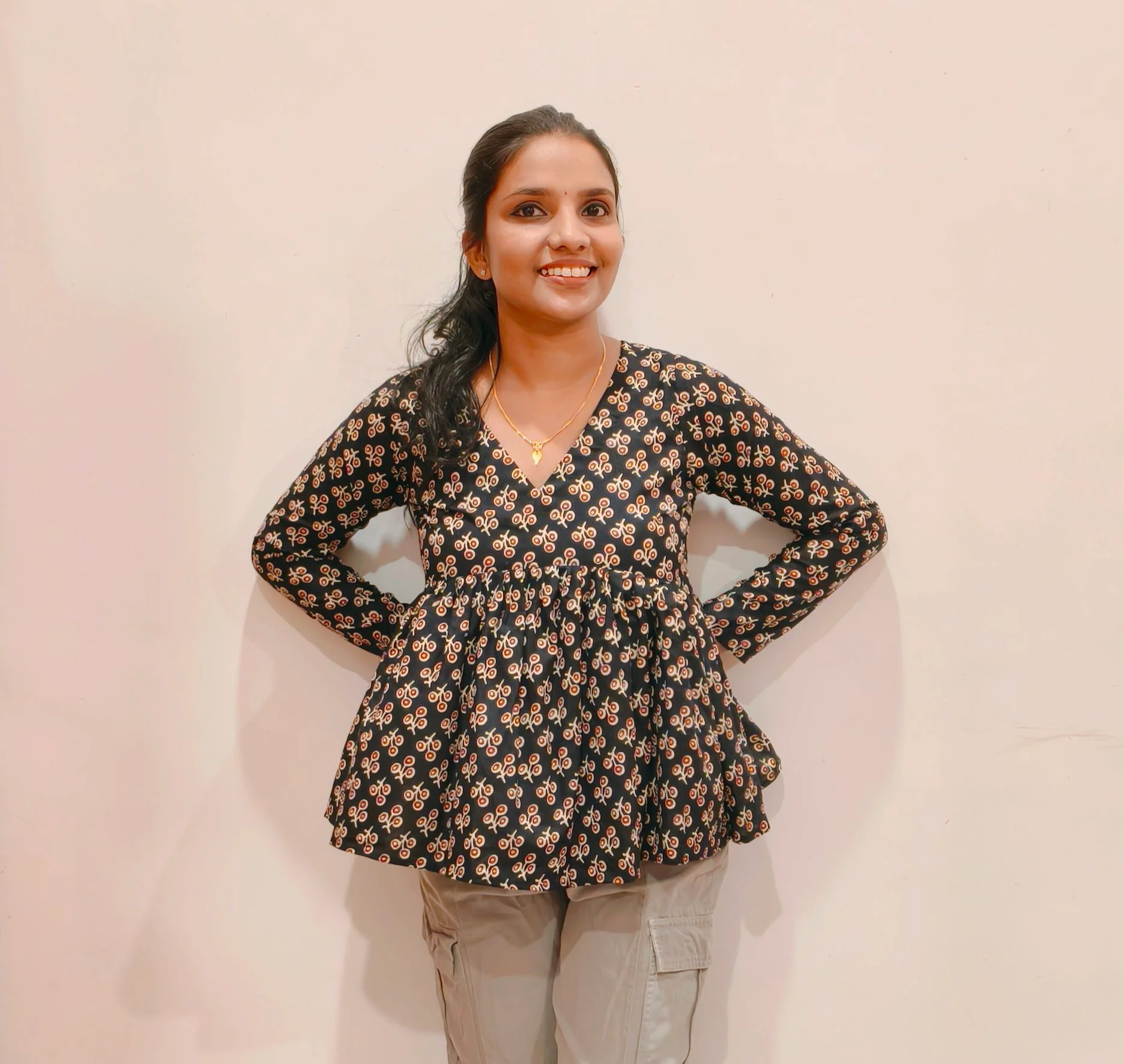 Cherry pick: Pure Cotton black crop top (DT017) 3