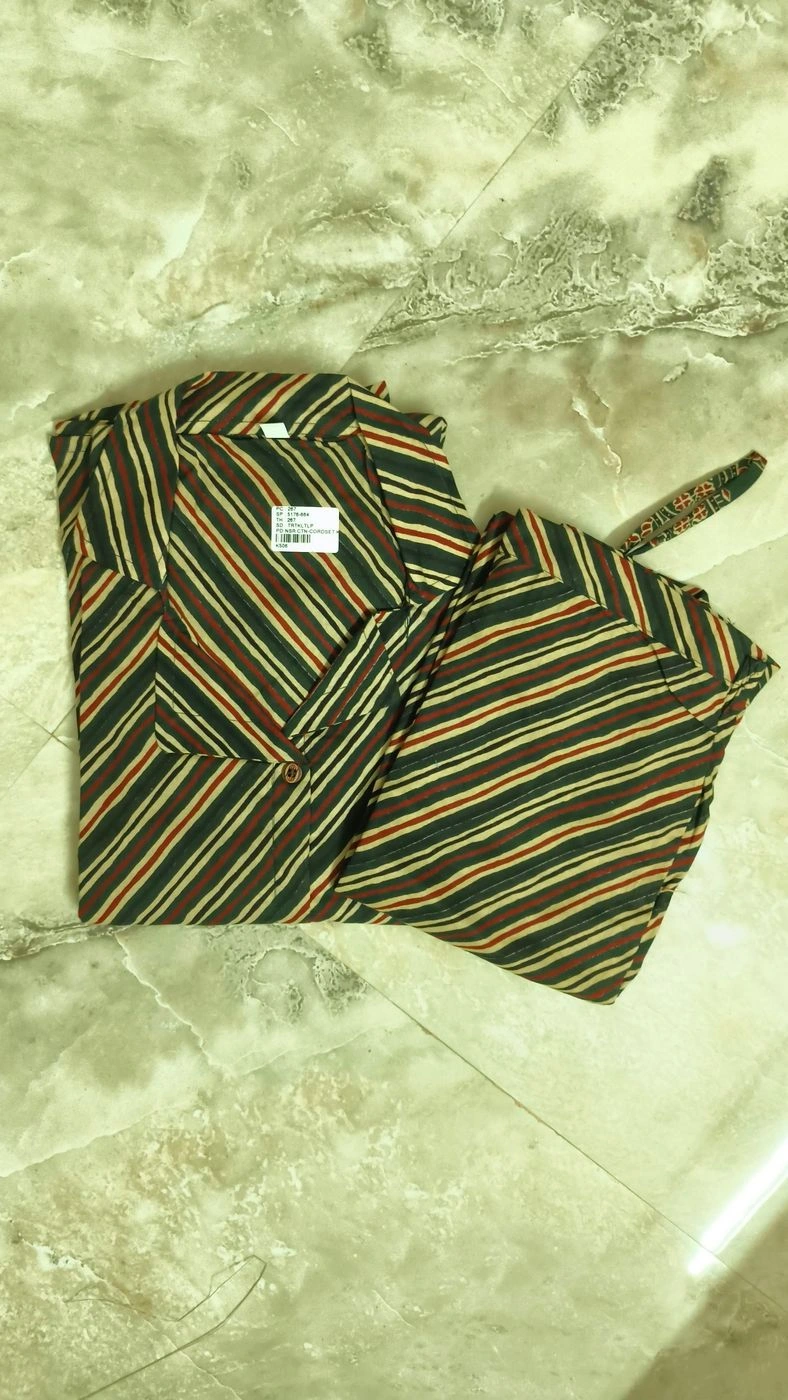 Forest Muse:Pure Cotton Green Aline Co-ord Set (DT023)