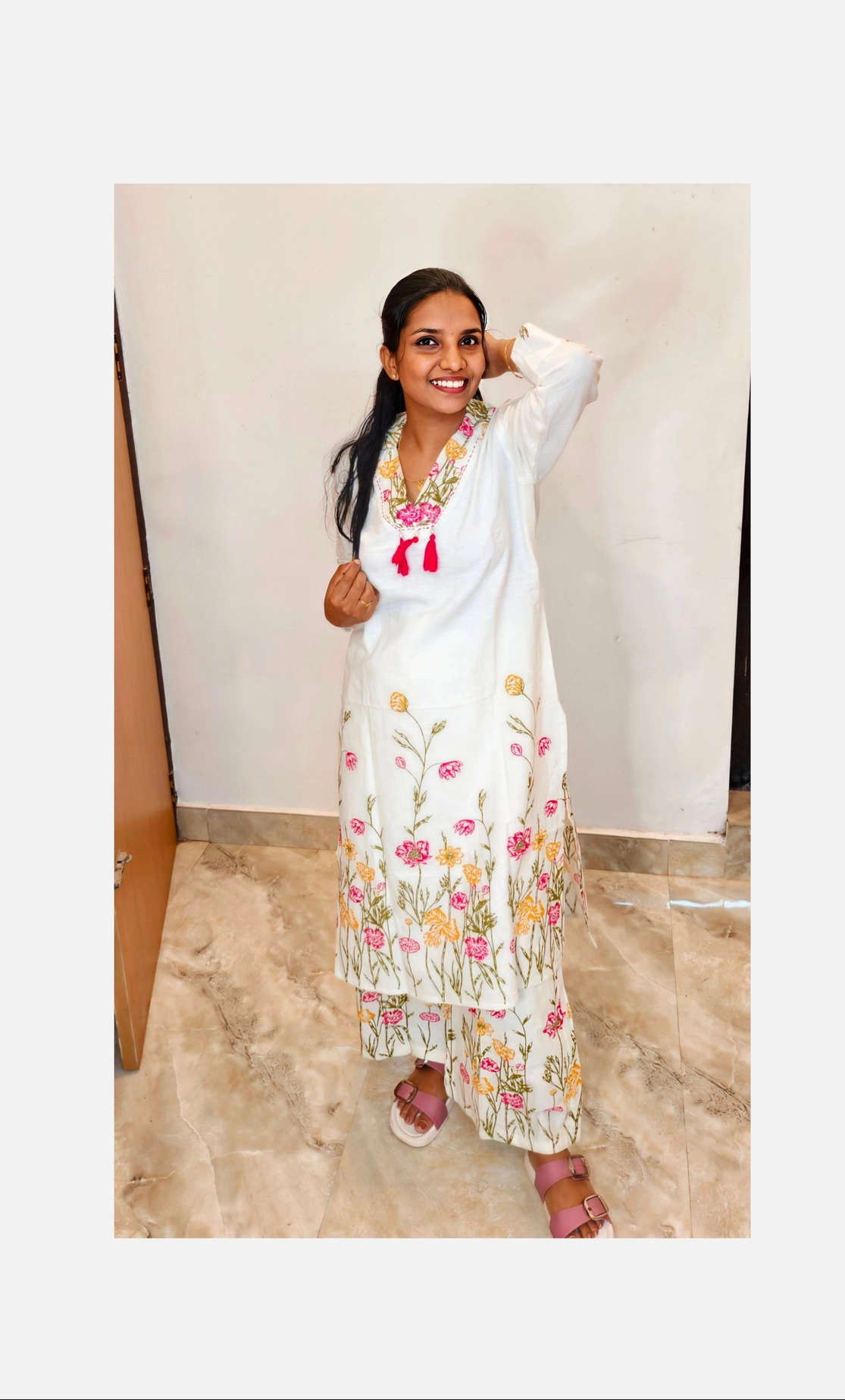 Floral dream: Pure cotton printed Co-ord Set (DT027)