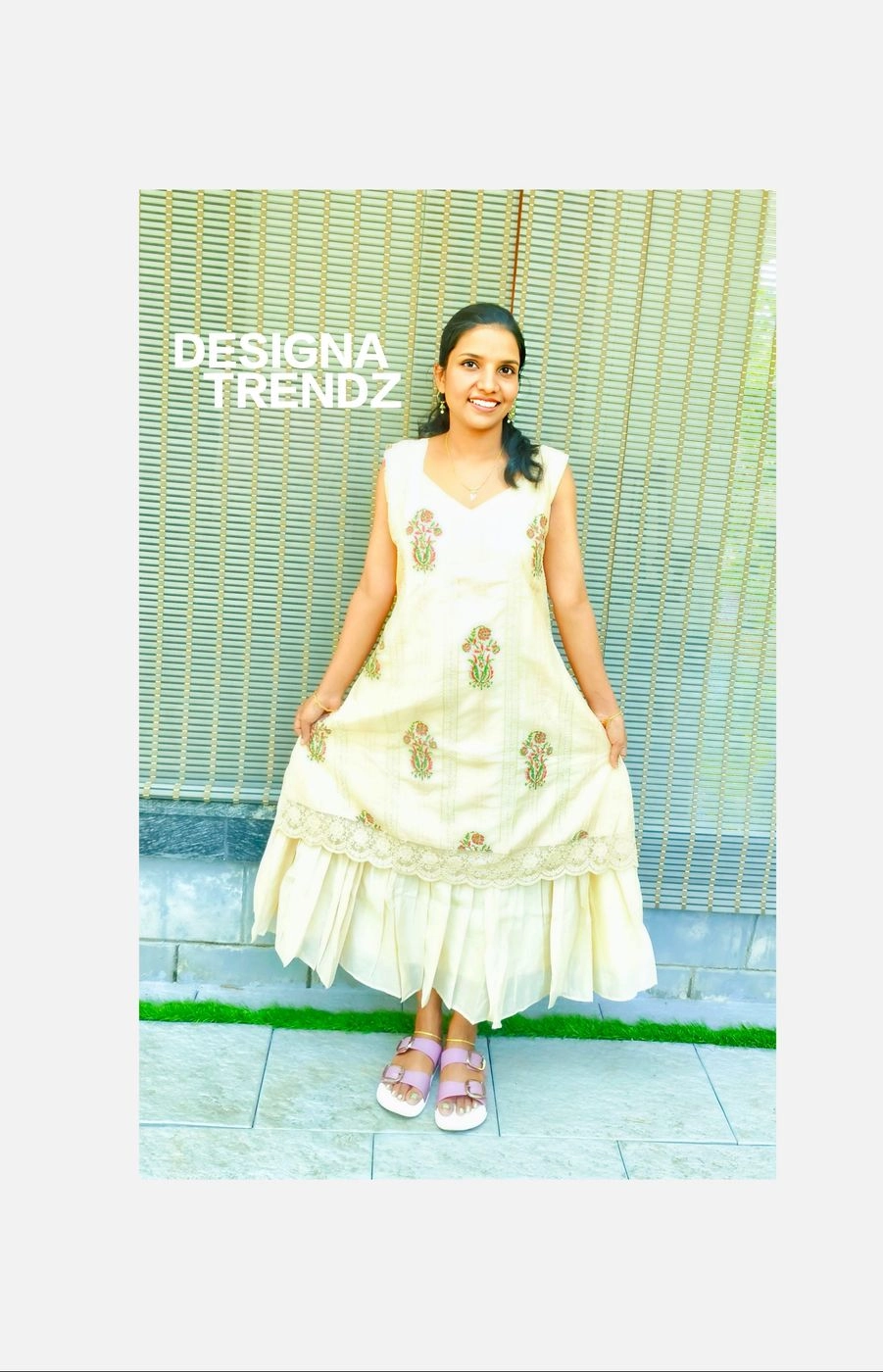 Fest-Crush: Mul-chanderi Aline Kurti (DT028)