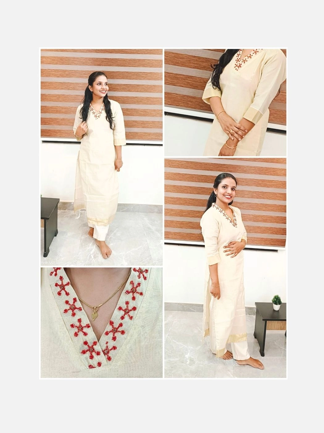 Festive-Bloom: Traditional tissue Silk slitted Kurti (DT030) 2