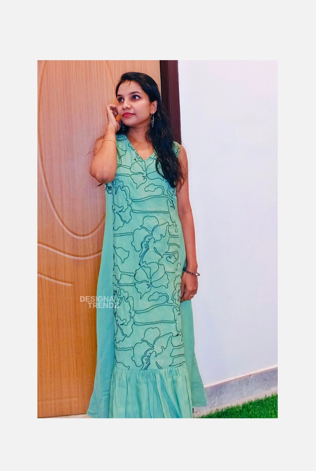 Pista-Cute: Mul-chanderi fit and flare Aline dress (DT042) 3