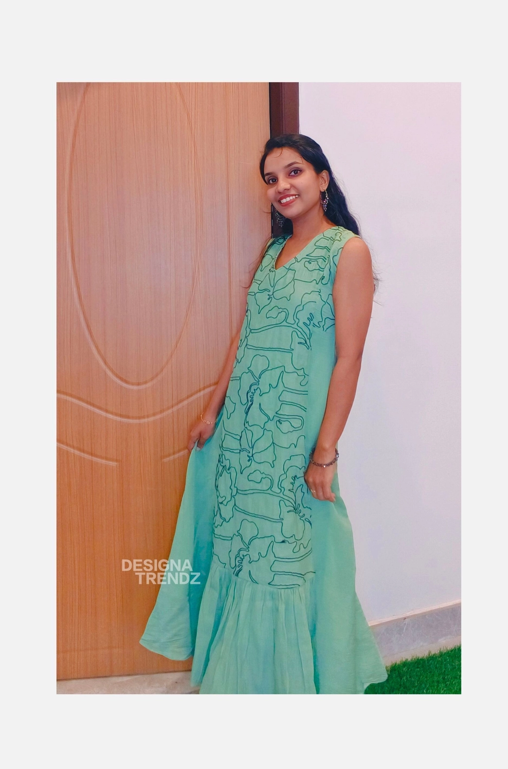 Pista-Cute: Mul-chanderi fit and flare Aline dress (DT042) 4