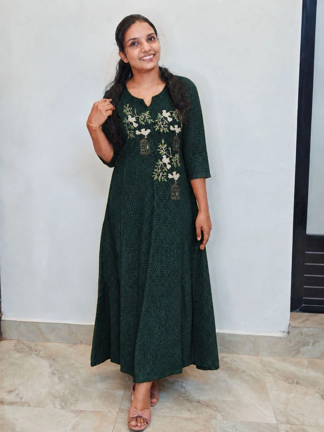 Bottle nest: Pure cotton Hackoba Aline dress (DT050)