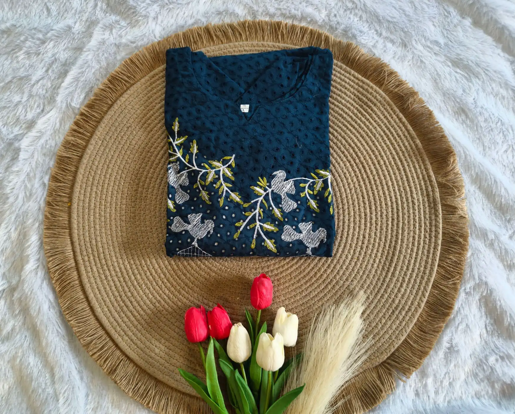 Bottle nest: Pure cotton Hackoba Aline dress (DT050)