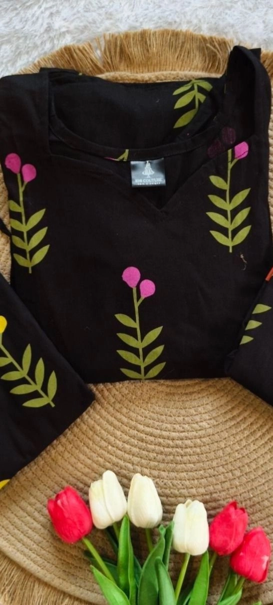 Pink-Blossom: Pure cotton Aline dress (DT053)