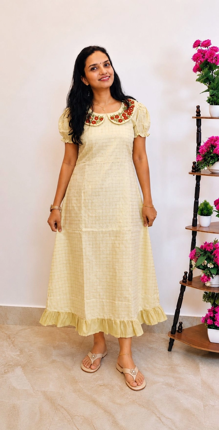 Cutie-pie: Tissue check frock (DT055)