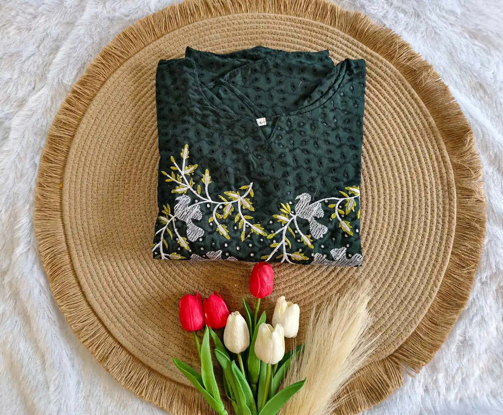 Bottle nest: Pure cotton Hackoba Aline dress (DT050)
