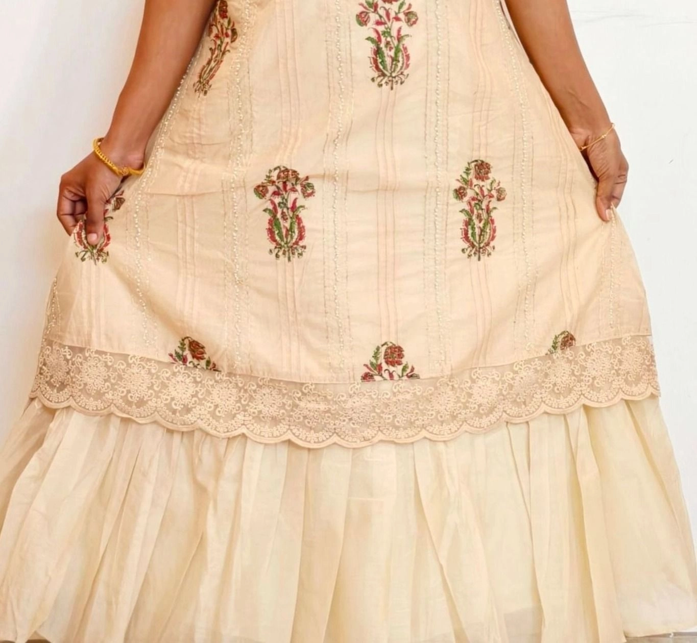 Fest-Crush: Mul-chanderi Aline Kurti (DT028) 4