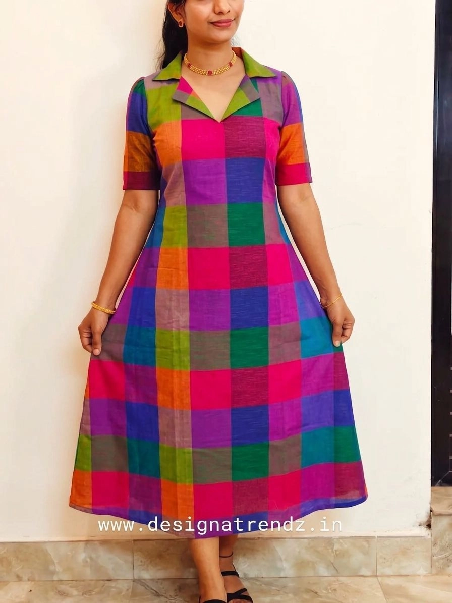 Trend-Setter: Madras check Aline dress (DT067)