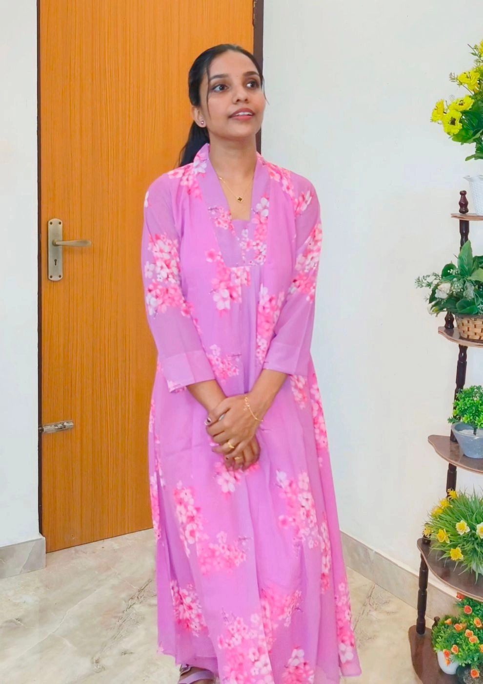 Lilly 🌸: Georgette Aline Coordset with floral print (DT068)