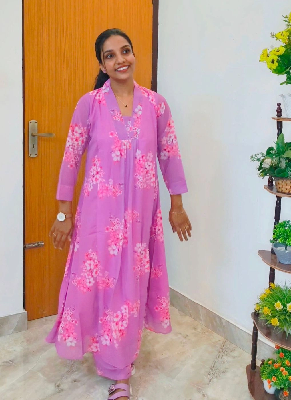 Lilly 🌸: Georgette Aline Coordset with floral print (DT068)
