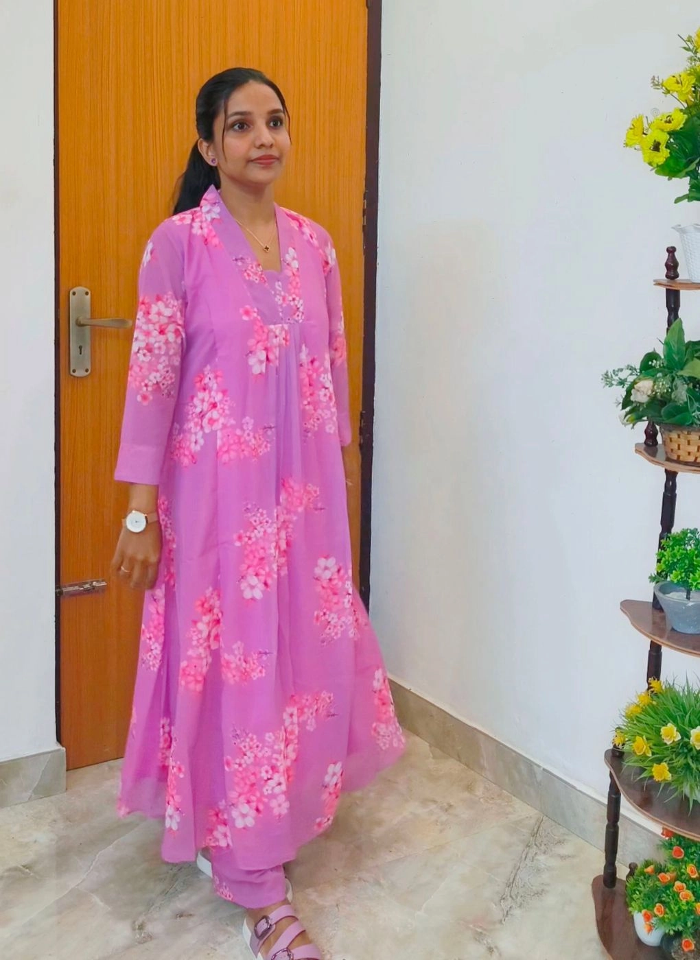 Lilly 🌸: Georgette Aline Coordset with floral print (DT068) 4