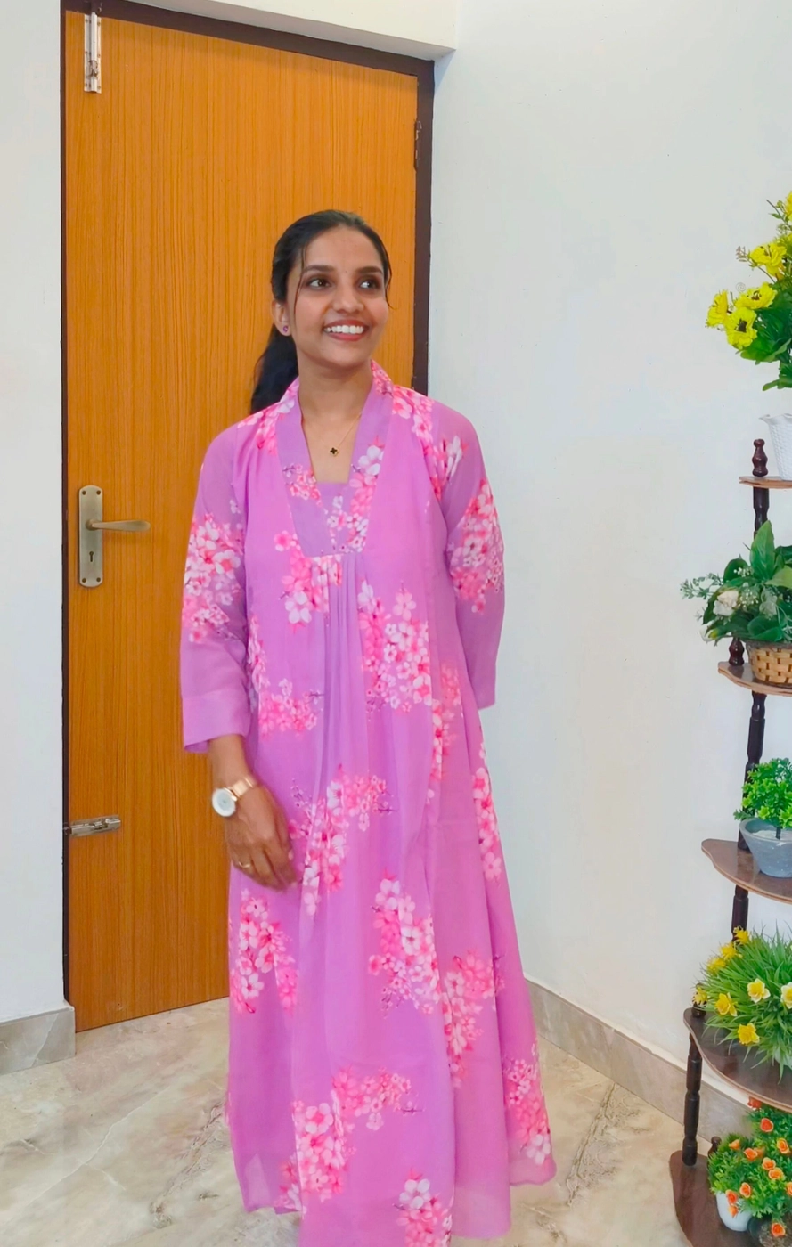 Lilly 🌸: Georgette Aline Coordset with floral print (DT068) 5