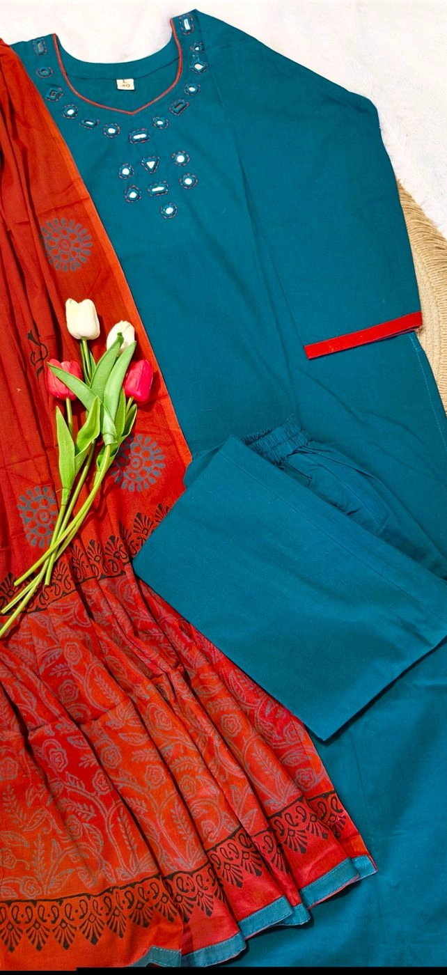 Peacock- Bloom: Anvita brand 3 piece Set (DT071) 4