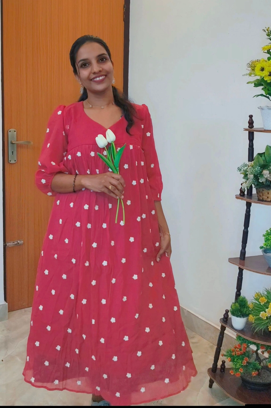 Kiara🌷: Beautiful Mul-chiffon Pleated kurti (DT077) 1