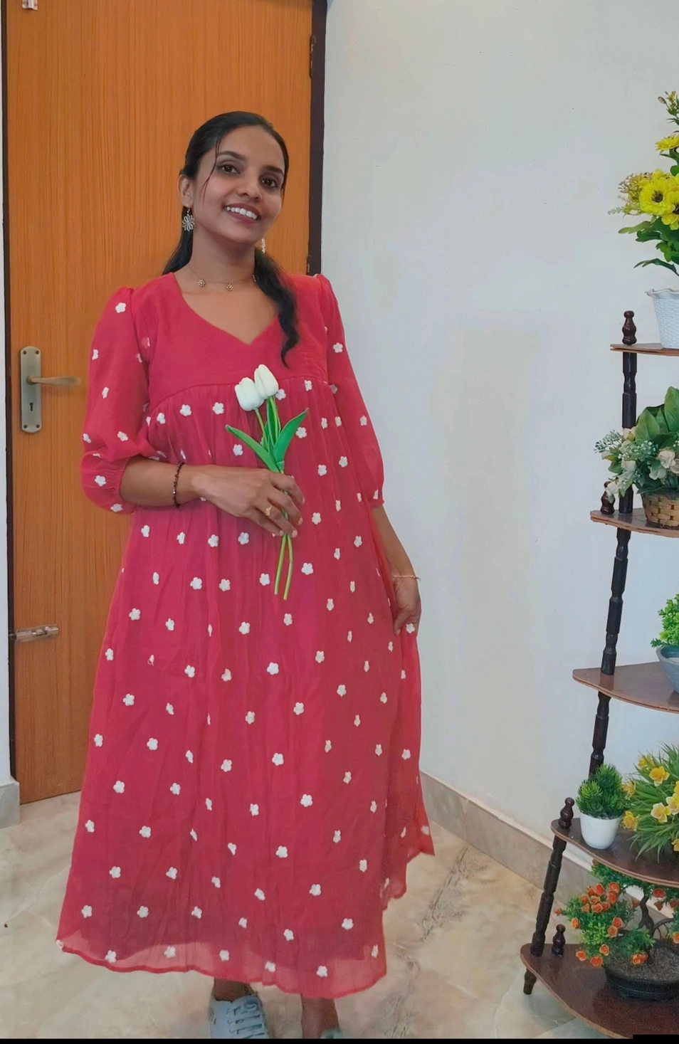 Kiara🌷: Beautiful Mul-chiffon Pleated kurti (DT077) 2
