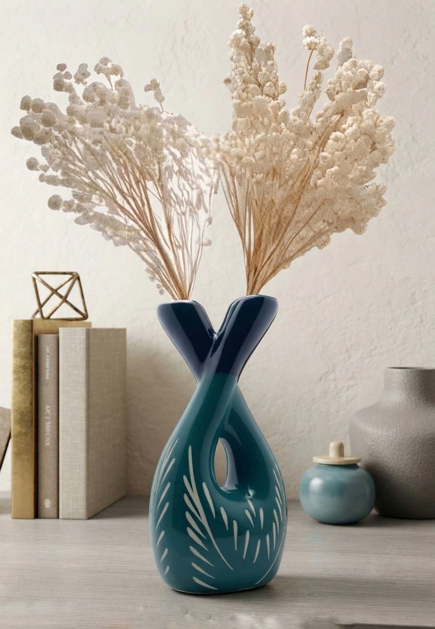 Sculpture twisted shape flower vase 1