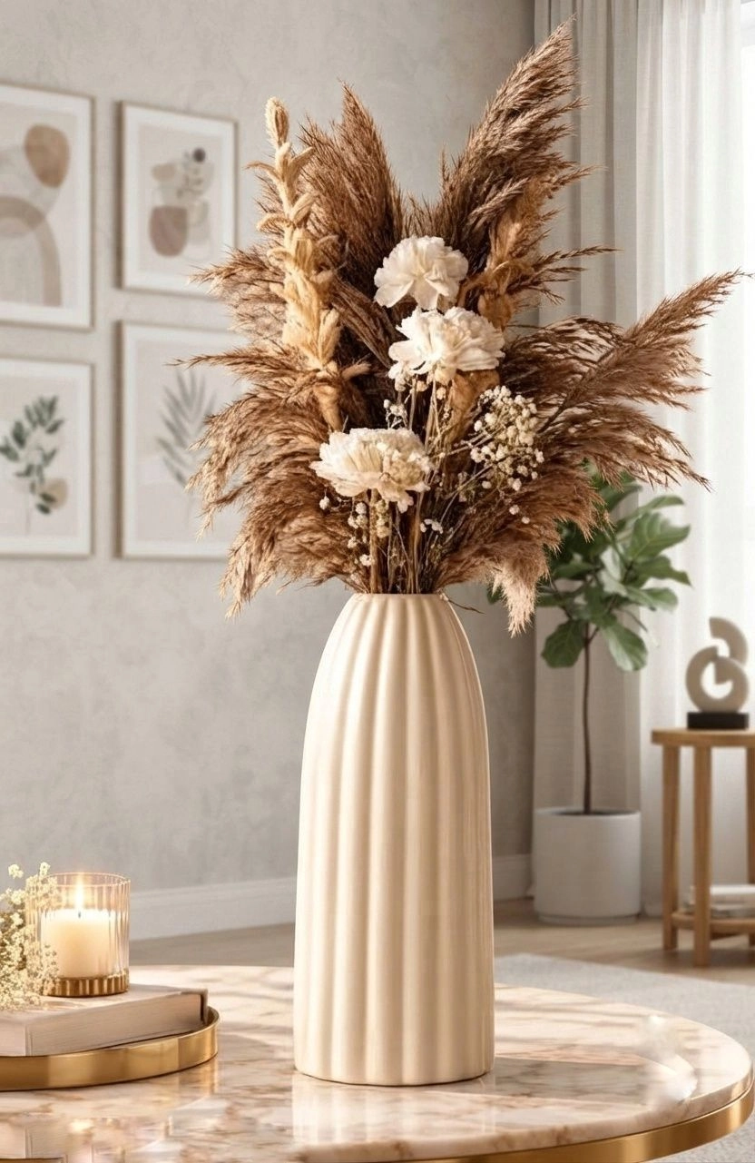 Nordic fluted flower vase