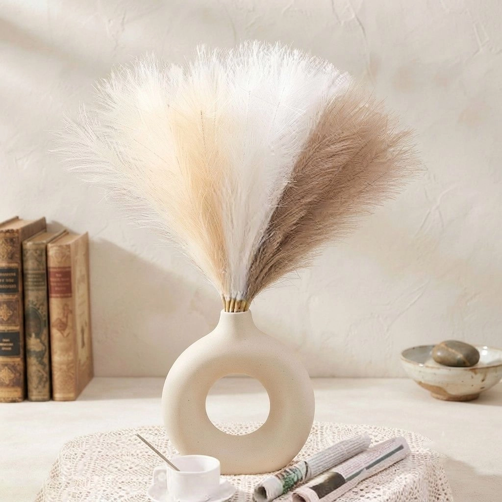 Fluffy artificial pampas grass 1