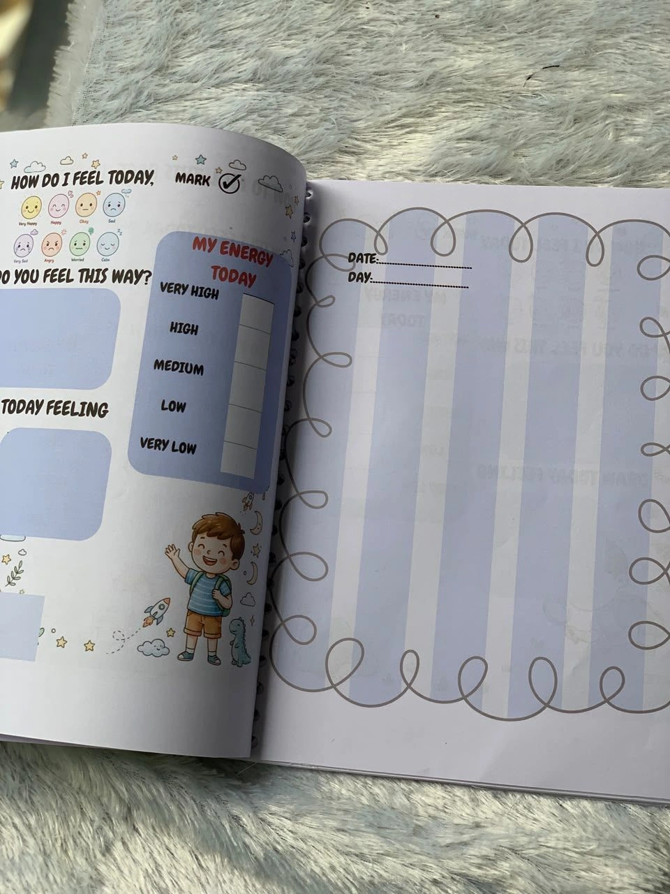 Kids emotional tracker diary for boys 3