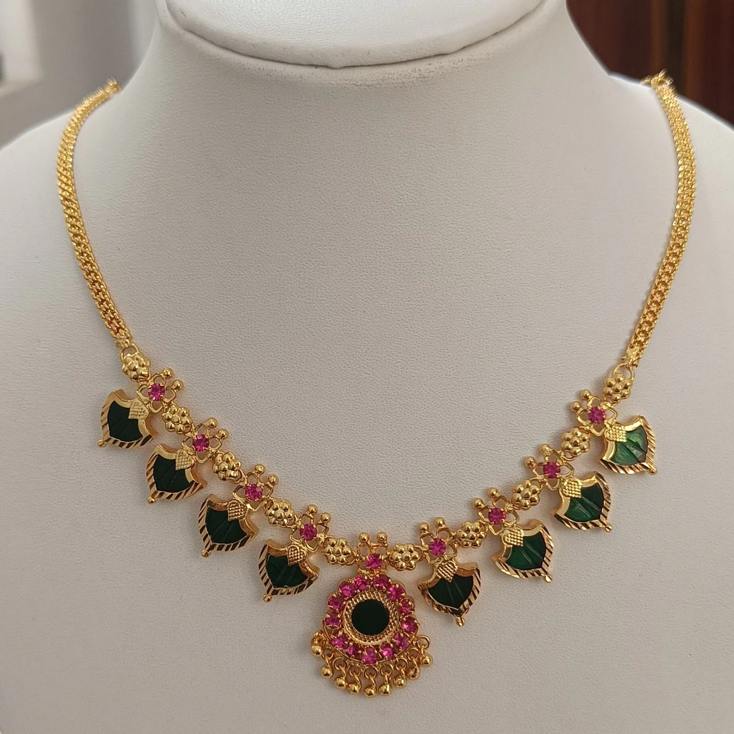 Gold plated premium palaka necklace