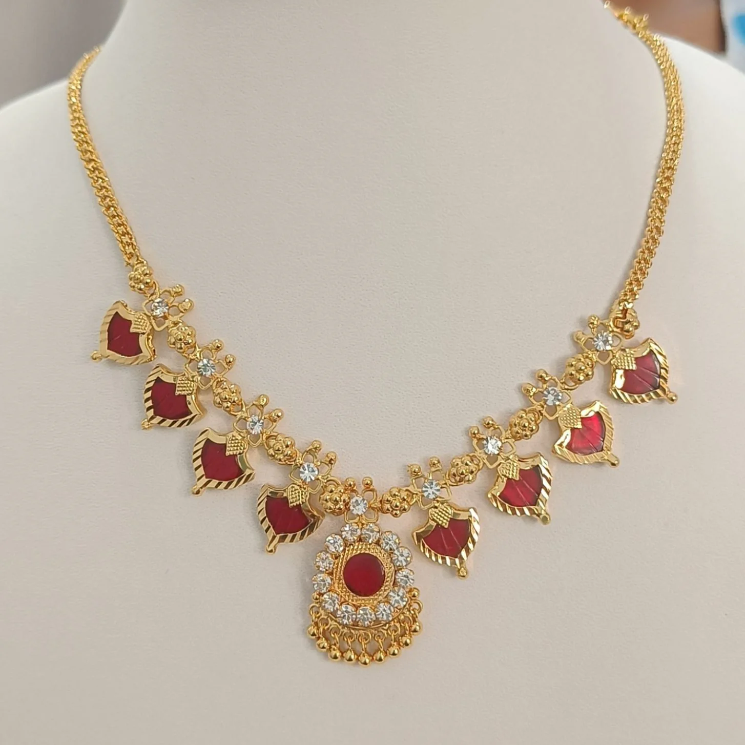 Gold plated premium palaka necklace