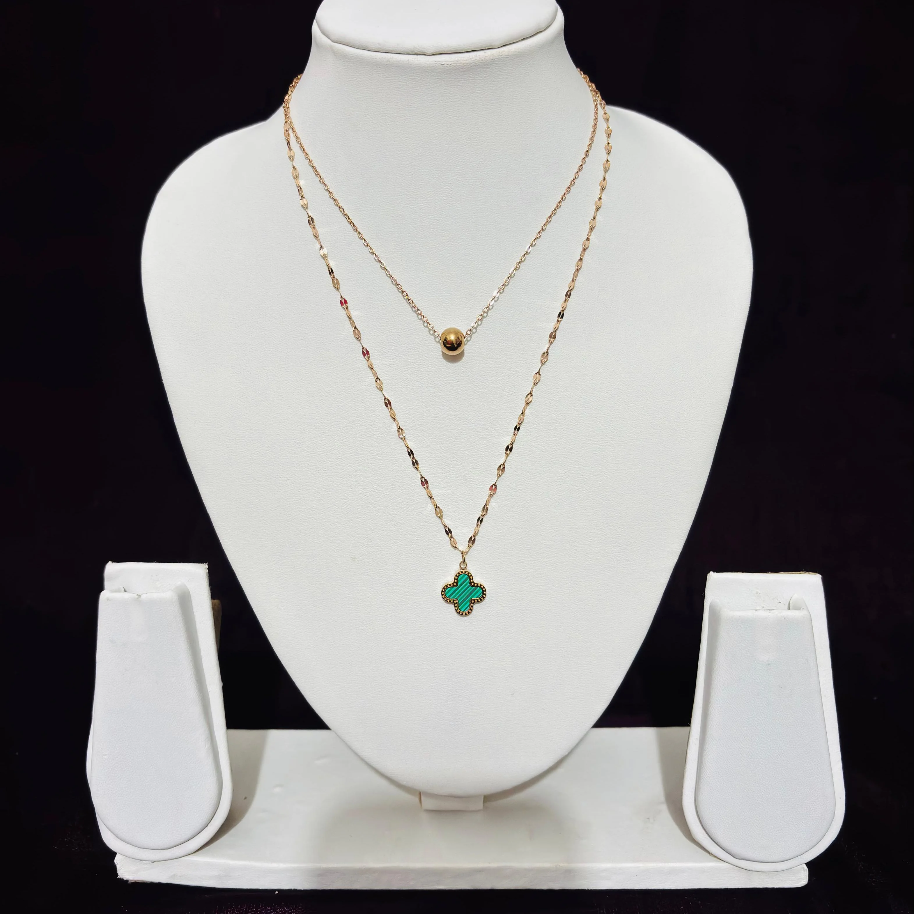 Beutifull stainless steel rose gold chain pendant