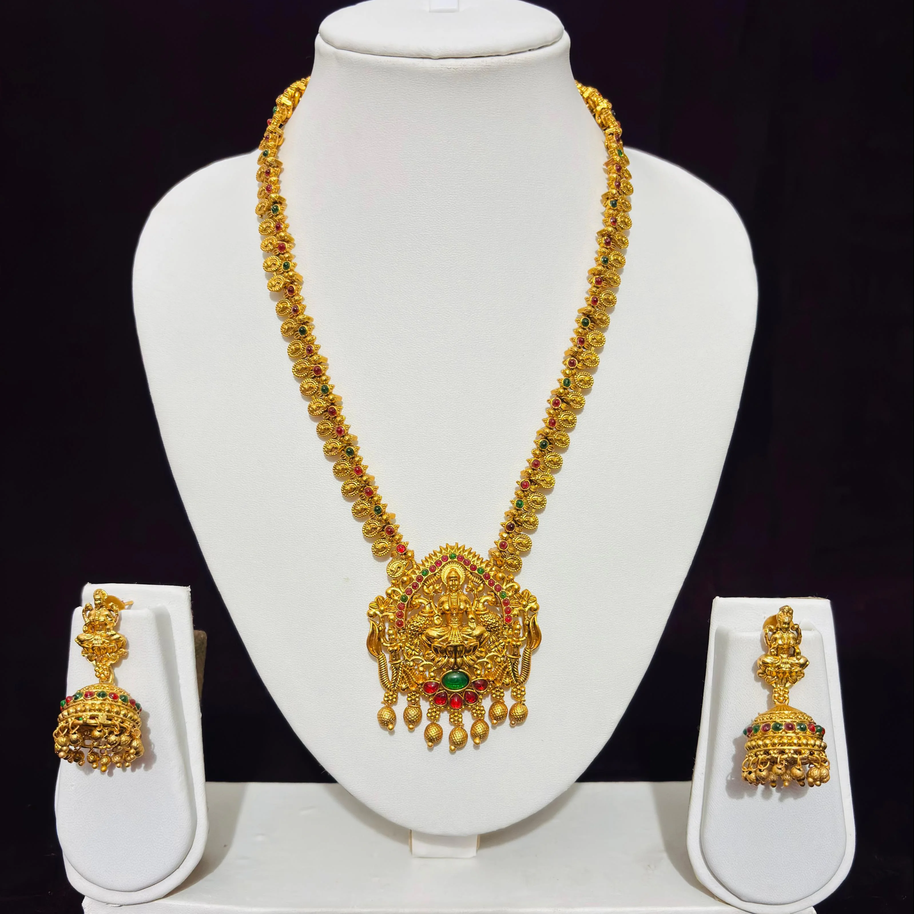 Gold plated temple Jwellery set