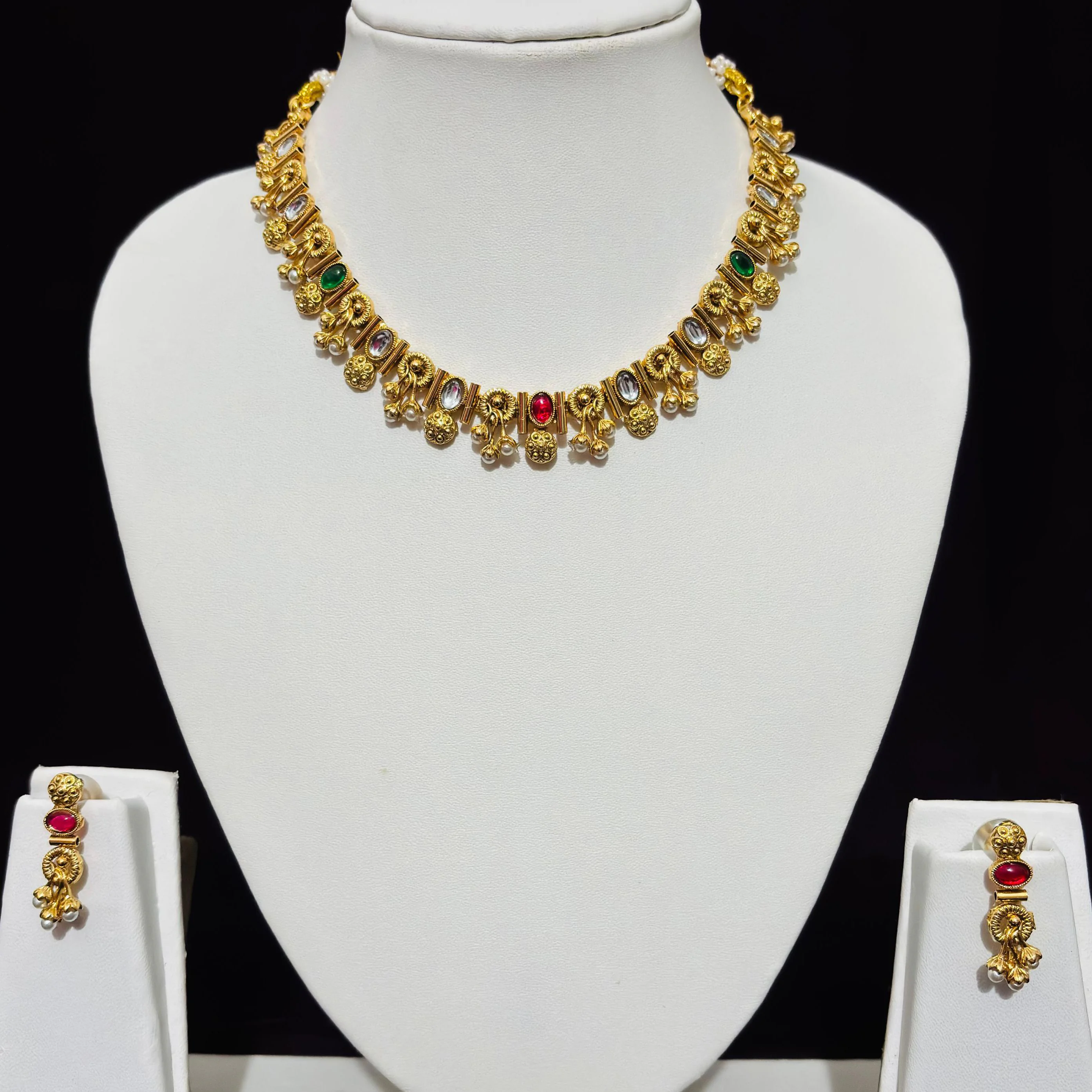 Gold plated necklace set