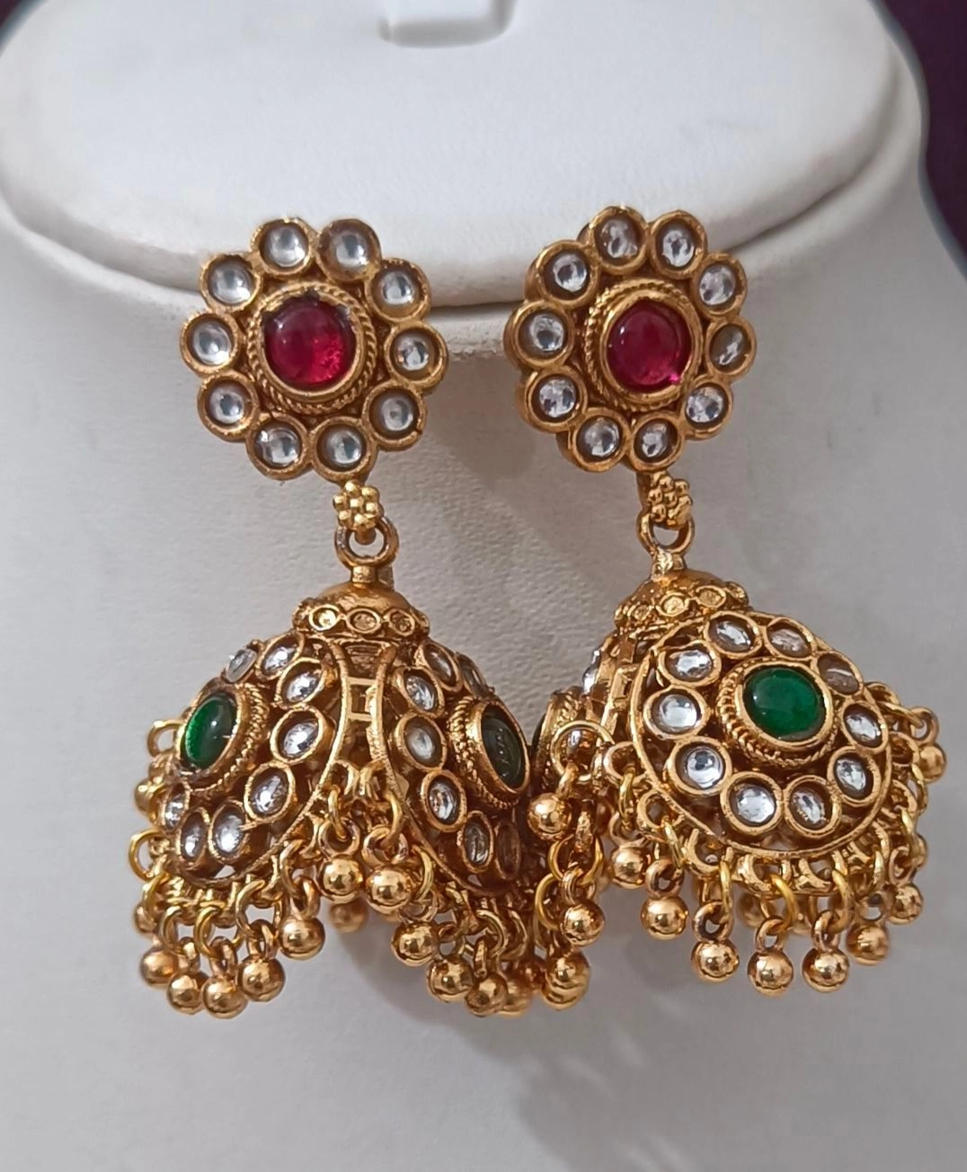 ⭐ Premium Kundan Jhumka